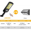 JAMIEWIN 120 led Solar Street Lights Outdoor Wireless Solar Security Wall Light Motion Sensor with 3 Lighting Modes for Porch
