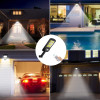 JAMIEWIN 120 led Solar Street Lights Outdoor Wireless Solar Security Wall Light Motion Sensor with 3 Lighting Modes for Porch