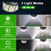 Solar Lights Outdoor 310 LED 2500Lm Solar Motion Lights with Upgraded IP65 Waterproof Seal, 270 Degree Wide Angle 3 Optional