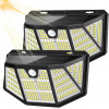 Solar Lights Outdoor 310 LED 2500Lm Solar Motion Lights with Upgraded IP65 Waterproof Seal, 270 Degree Wide Angle 3 Optional