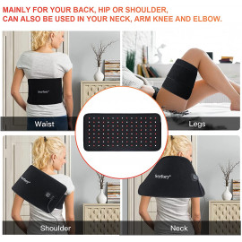 Serfory Red Infrared Light Therapy Belt for Pain Relief, Combo 660n...