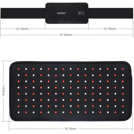 Serfory Red Infrared Light Therapy Belt for Pain Combo