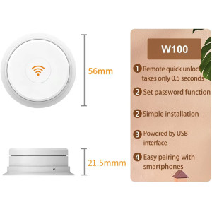 WeHere Key Lock Box use Bluetooth/One-Time Password/Fixed Code Unlock, Electronic Lock Box for House Key, Wall Mount Hide a Key