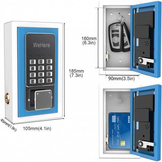 WeHere Bluetooth Lockbox Secure Combination Lock with App Control