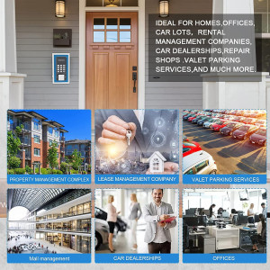 WeHere Key Lock Box use Bluetooth/One-Time Password/Fixed Code Unlock, Electronic Lock Box for House Key, Wall Mount Hide a Key