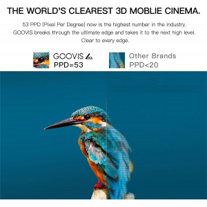 VR Headsets, GOOVIS Lite 3D Movies Virtual Reality with Dual 2K AMOLED Display, All-in-One PC VR Headset with Carrying Case and