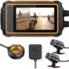 ZOMFOM Dash Cam Waterproof Recording Camera for Motorcycle, 3'' LCD Front and Rear FHD 1080P Waterproof Lens Wide Angle 150°
