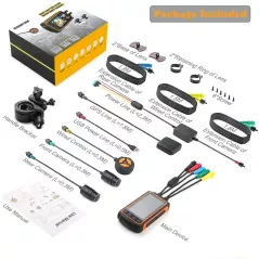ZOMFOM Dash Cam Waterproof Recording Camera for Motorcycle, 3'' LCD Front and Rear FHD 1080P Waterproof Lens Wide Angle 150°