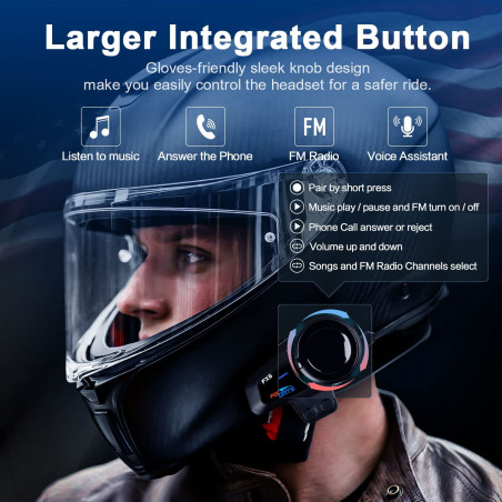 Motorcycle Helmet Communication Systems Fodsports FX6 Group Motorcycle Bluetooth Headset for 6 Riders Universal Motorbike