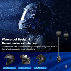 Motorcycle Helmet Communication Systems Fodsports FX6 Group Motorcycle Bluetooth Headset for 6 Riders Universal Motorbike