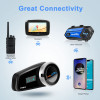 Motorcycle Bluetooth Headsets Communicaton System Fodsports FX6S Helmet Intercom with LED Screen 6 Riders Group Use On