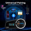 Motorcycle Bluetooth Headsets Communicaton System Fodsports FX6S Helmet Intercom with LED Screen 6 Riders Group Use On