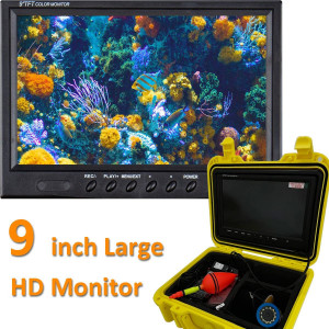 Portable Underwater Fishing Camera Video Fish Finder with 9" HD LCD Monitor 1200tvl Camera for Ice Lake Boat Fishing 24pcs