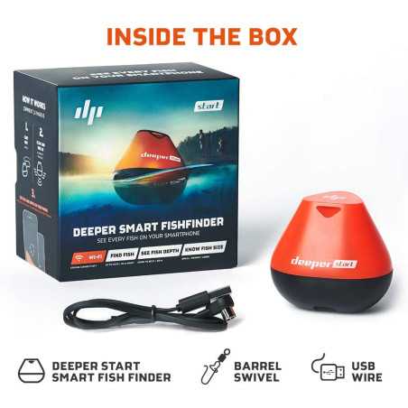 Deeper START: Sondeur de Pêche Intelligent Wi-Fi - Trouvez le Poisson Facilement!