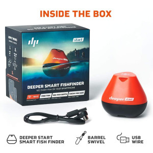 Deeper START Smart Fish Finder – Castable Wi-Fi fish finder for recreational fishing from dock, shore or bank