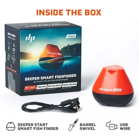 Deeper START: Sondeur de Pêche Intelligent Wi-Fi - Trouvez le Poisson Facilement!