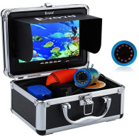Eyoyo Portable Underwater Fishing Camera Waterproof 1000TVL Video Fish Finder 7 inch LCD Monitor 12pcs IR Infrared Lights for