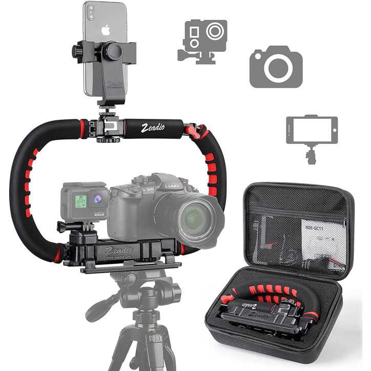 Zeadio Smartphone Video Stabilizer: Pro Quality, Shake-Free Video Rig for iPhone, DSLR & More! Zeadio Smartphone Video Stabilizer: Pro Quality, Shake-Free Video Rig for iPhone, DSLR & More!