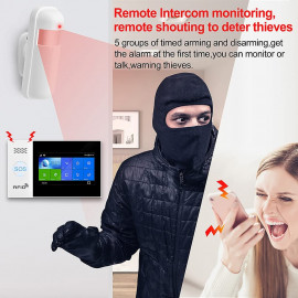 Complete Home Security Alarm System: Touch Screen Panel, DIY Wireless 4G WiFi Kit