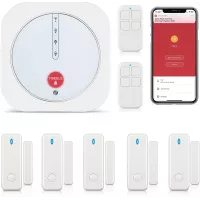 YISEELE Home Security System, Door Alarm System with WiFi, Alarm Security with Phone APP Alert, 9-Piece Kit: Alarm Siren, Door