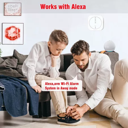Système dAlarme Maison YISEELE : 9 Pièces, WiFi, Contrôle App, Alexa - Sécurité Totale Sans Abonnement !