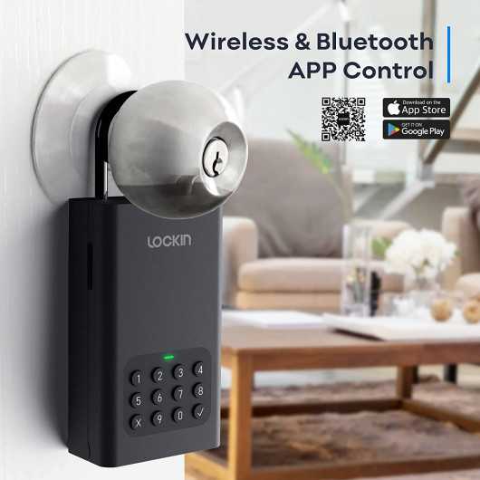 Lockin Wireless Smart Lockbox Outdoor Bluetooth Key Safe