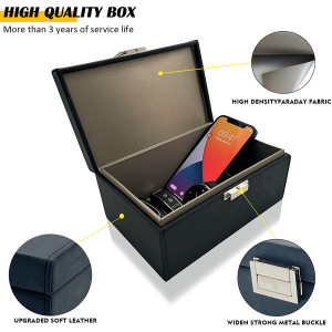 briidea Faraday Box Key Fob Protector, RFID Signal Blocking Box, Faraday Box Signal Blocking Shielding Box for Car Key
