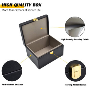 briidea Faraday Box Key Fob Protector, RFID Signal Blocking Box, Faraday Box Signal Blocking Shielding Box for Car Key