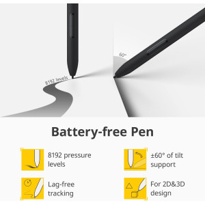 XENCELABS Tablette à Dessin Moyenne, Tablettes Graphiques avec 40 Touches Rapides Personnalisables, Tablette à Stylet