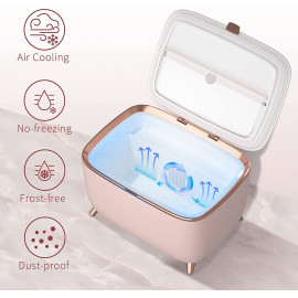 LVARA Mini Skincare Fridge - Compact & Portable Beauty Refrigerator