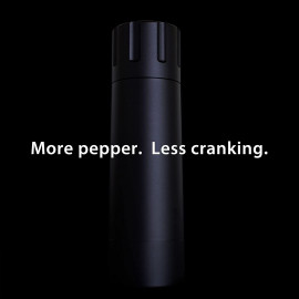 MANNKITCHEN Pepper Cannon (Black) for Up To 10X Faster Than Top Rate