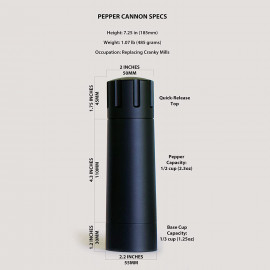 MANNKITCHEN Pepper Cannon (Black) for Up To 10X Faster Than Top Rate