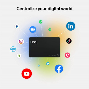 Linq Digital Business Card - Smart NFC Contact and Networking Card (Classic - White)