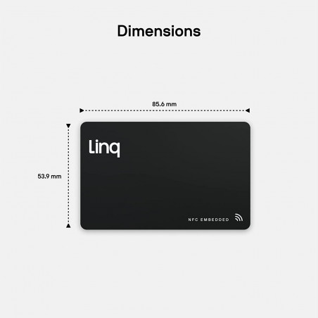 Linq Digital Business Card - Smart NFC Contact and Networking Card (Classic - White)