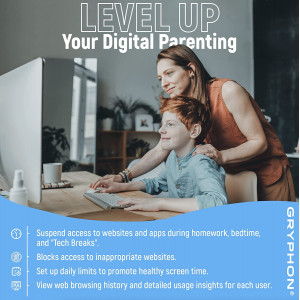 Gryphon AX Advanced Security and Parental Control Tri-Band Mesh WiFi 6 System, 3000 sqft Coverage per Mesh Router WiFi 6,