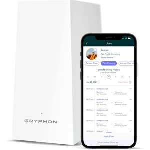 Gryphon AX Advanced Security and Parental Control Tri-Band Mesh WiFi 6 System, 3000 sqft Coverage per Mesh Router WiFi 6,