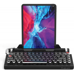 Qwerkywriter S Qwerkytoys Typewriter Inspired Retro Mechanical Wired & Wireless Keyboard with Tablet Stand