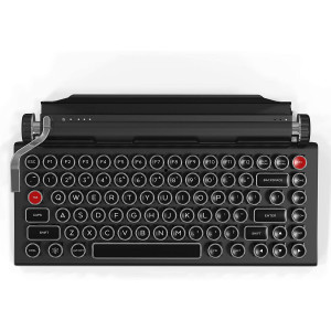Qwerkywriter S Qwerkytoys Typewriter Inspired Retro Mechanical Wired & Wireless Keyboard with Tablet Stand