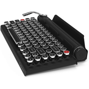 Qwerkywriter S Qwerkytoys Typewriter Inspired Retro Mechanical Wired & Wireless Keyboard with Tablet Stand