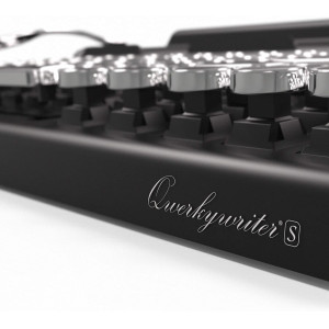 Qwerkywriter S Qwerkytoys Typewriter Inspired Retro Mechanical Wired & Wireless Keyboard with Tablet Stand
