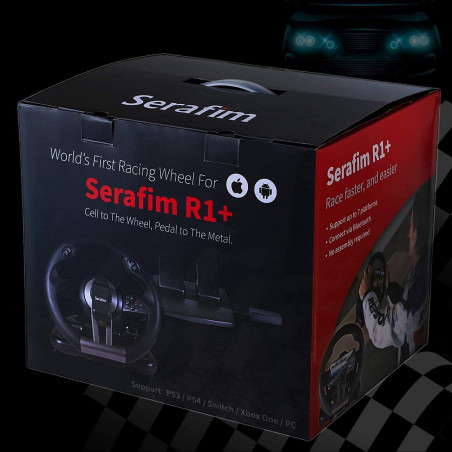 Serafim R1+ Racing Gaming Steering Wheel with Sensitive Pedal and shifter - supports : XBOX ONE / XBOX Series X&S / PlayStation