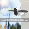 Wireless Rechargeable Battery Powered Solar Outdoor Security Camera Home Surveillance WiFi Camera with Spotlight Color Night
