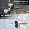 Wireless Rechargeable Battery Powered Solar Outdoor Security Camera Home Surveillance WiFi Camera with Spotlight Color Night