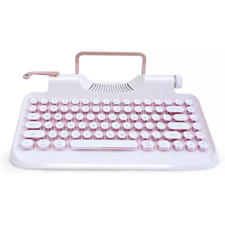 KNEWKEY RYMEK: Clavier Mécanique Rétro sans Fil Bluetooth avec Support Tablette Intégré