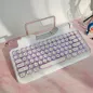 KNEWKEY RYMEK: Clavier Mécanique Rétro sans Fil Bluetooth avec Support Tablette Intégré