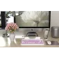 KNEWKEY RYMEK: Clavier Mécanique Rétro sans Fil Bluetooth avec Support Tablette Intégré