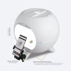 Foldio360 Smart Dome | All-in-one Smart Photo Studio Lightning Dome 360 Turntable with Built-in LED Light | Smartphone