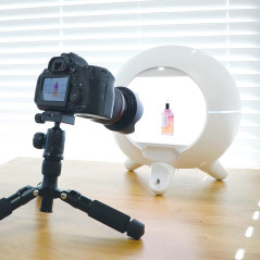 Foldio360 Smart Dome | All-in-one Smart Photo Studio Lightning Dome 360 Turntable with Built-in LED Light | Smartphone