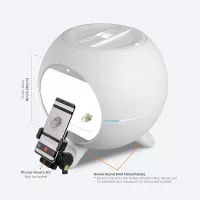 Foldio360 Smart Dome + Mount Kit | All-in-one Smart Photo Studio Lightning Dome 360 Turntable with Built-in LED Light