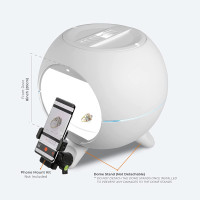 Foldio360 Smart Dome + Mount Kit | All-in-one Smart Photo Studio Lightning Dome 360 Turntable with Built-in LED Light